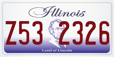 IL license plate Z532326
