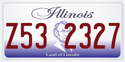 IL license plate Z532327