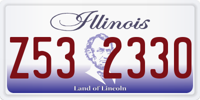 IL license plate Z532330