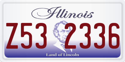 IL license plate Z532336