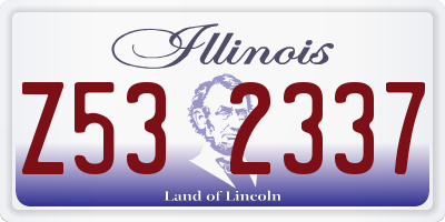IL license plate Z532337