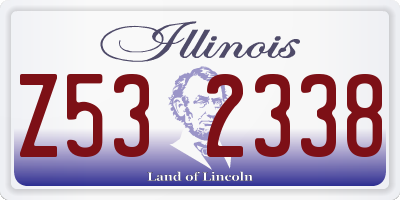 IL license plate Z532338