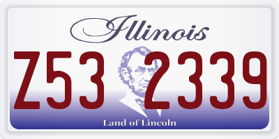 IL license plate Z532339