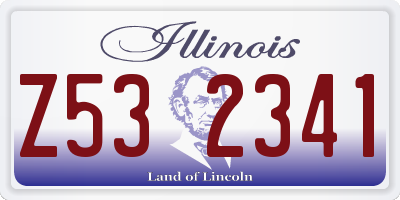 IL license plate Z532341
