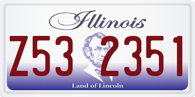 IL license plate Z532351