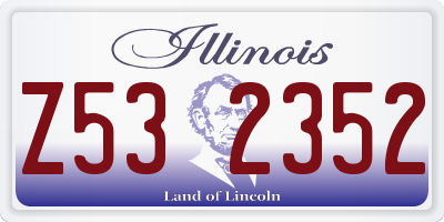 IL license plate Z532352