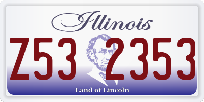 IL license plate Z532353