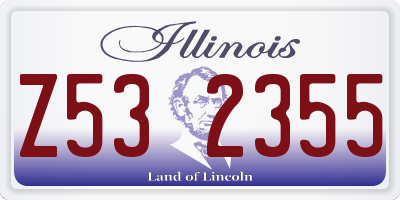 IL license plate Z532355