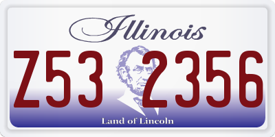 IL license plate Z532356