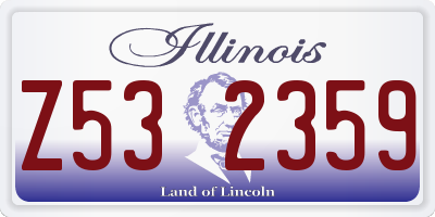 IL license plate Z532359