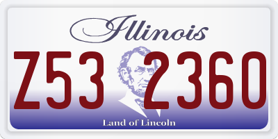 IL license plate Z532360