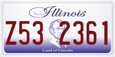 IL license plate Z532361