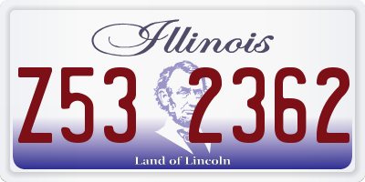 IL license plate Z532362
