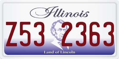 IL license plate Z532363