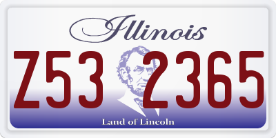 IL license plate Z532365