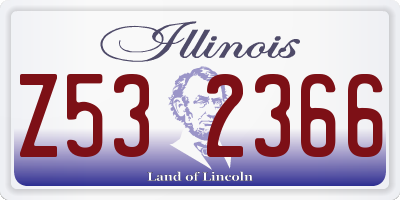 IL license plate Z532366