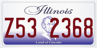 IL license plate Z532368