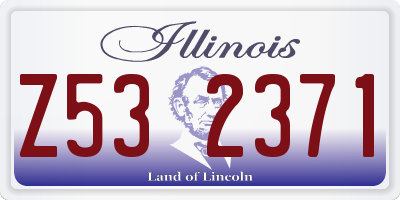 IL license plate Z532371