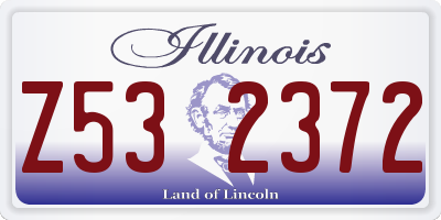IL license plate Z532372