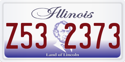 IL license plate Z532373