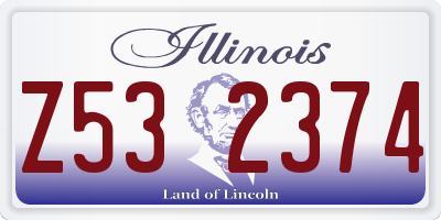 IL license plate Z532374