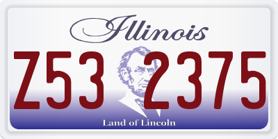IL license plate Z532375