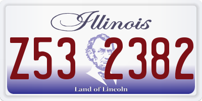 IL license plate Z532382