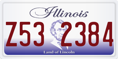 IL license plate Z532384