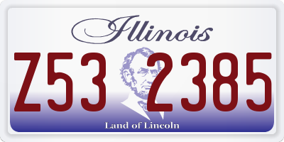 IL license plate Z532385