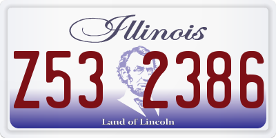IL license plate Z532386