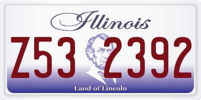 IL license plate Z532392