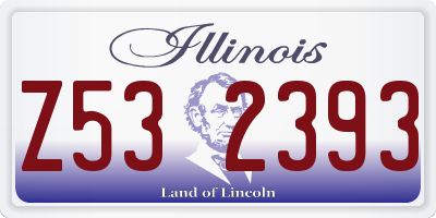 IL license plate Z532393