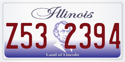 IL license plate Z532394