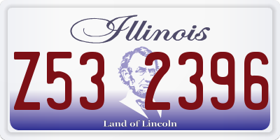 IL license plate Z532396