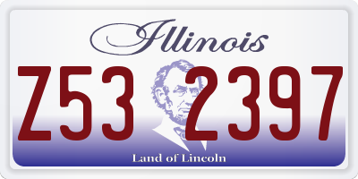 IL license plate Z532397