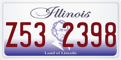 IL license plate Z532398