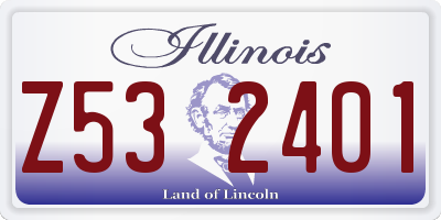 IL license plate Z532401