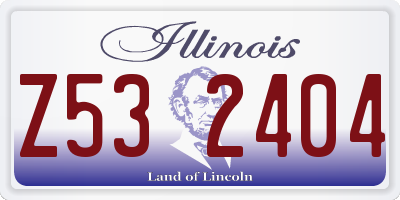 IL license plate Z532404