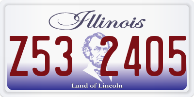 IL license plate Z532405