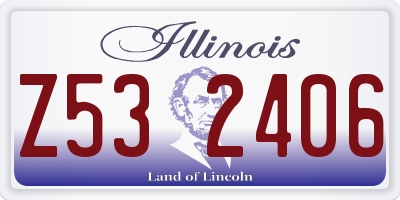 IL license plate Z532406