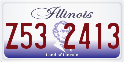 IL license plate Z532413