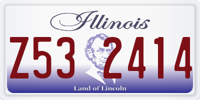 IL license plate Z532414