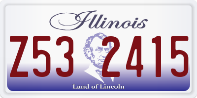 IL license plate Z532415
