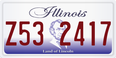IL license plate Z532417