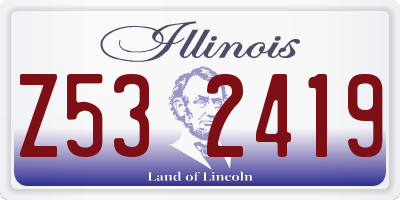 IL license plate Z532419