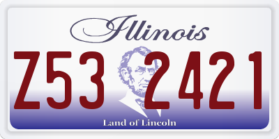 IL license plate Z532421