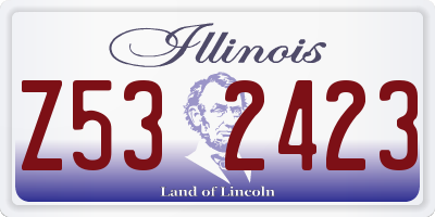 IL license plate Z532423