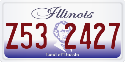 IL license plate Z532427