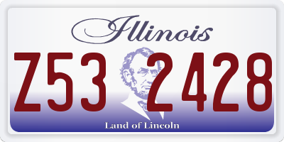 IL license plate Z532428