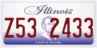 IL license plate Z532433